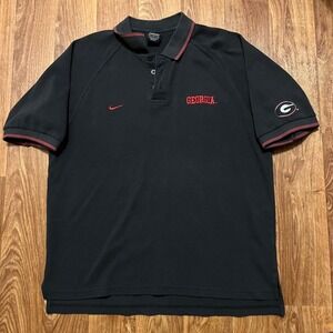 Vintage Nike Georgia Bulldogs Polo Shirt Men Large Golf‎ NCAA